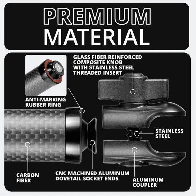 AR20-3FAM | DURALOCK™ 20 SERIES | CARBON FIBER ARM | DUAL 20MM ANTI-THEFT SOCKETS - Image 5