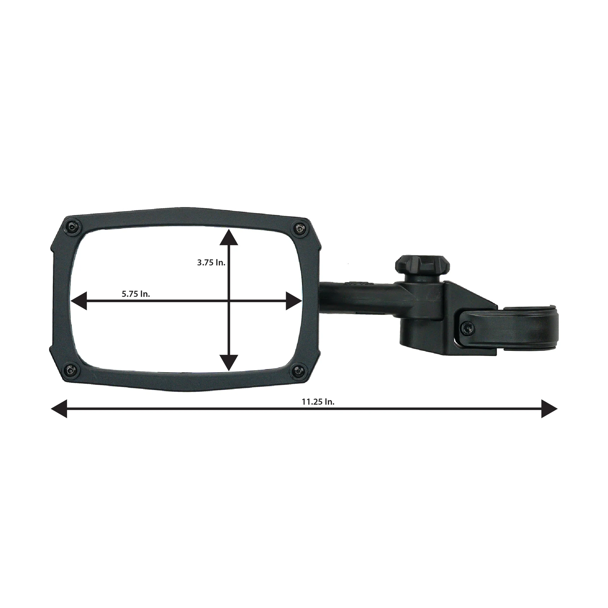 ATV-UTV TEK Clearview UTV Mirror w/ Anti Vibration & Breakaway - Custom Clamp System - Image 4