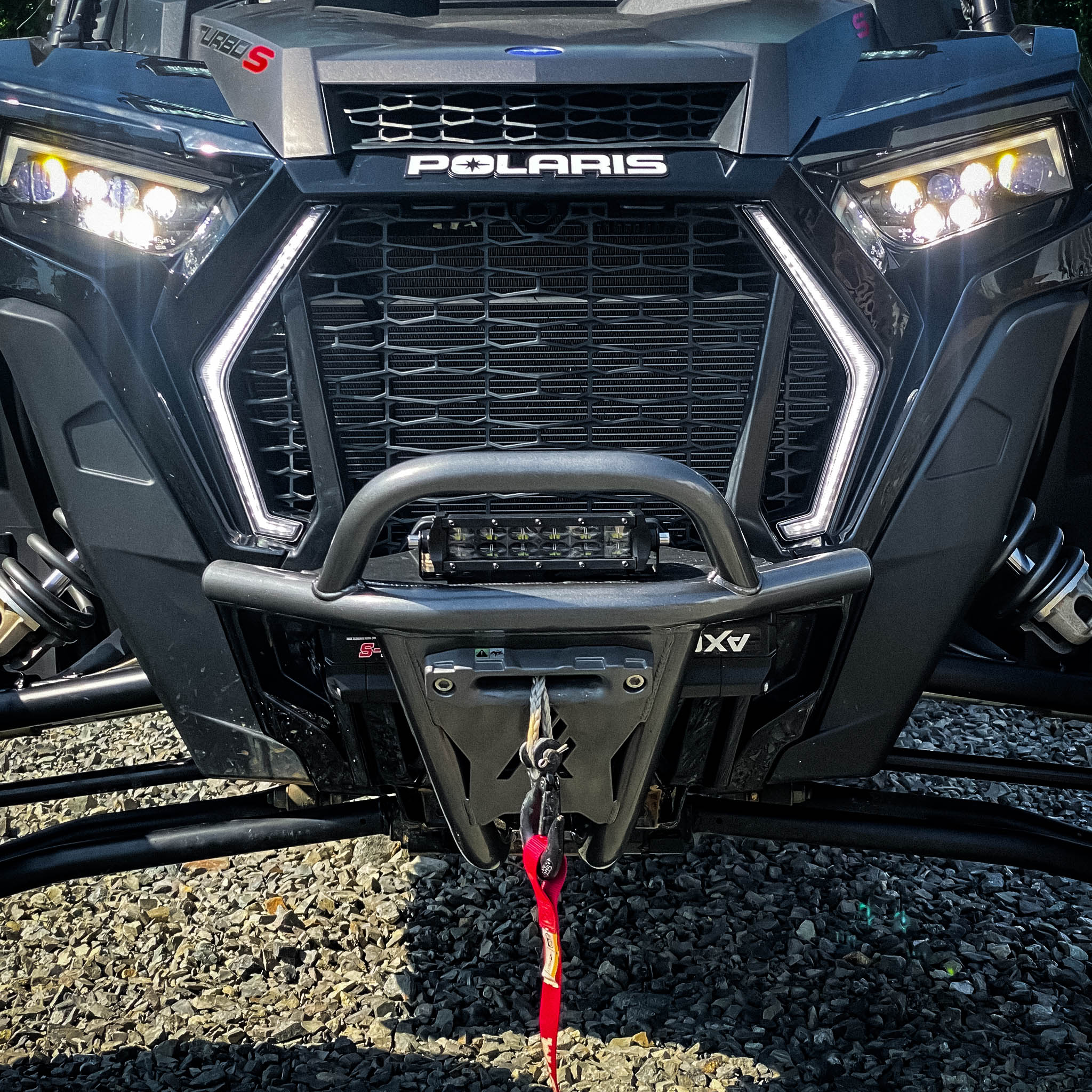 Polaris RZR Turbo S Front Winch Sport Bumper - Image 2