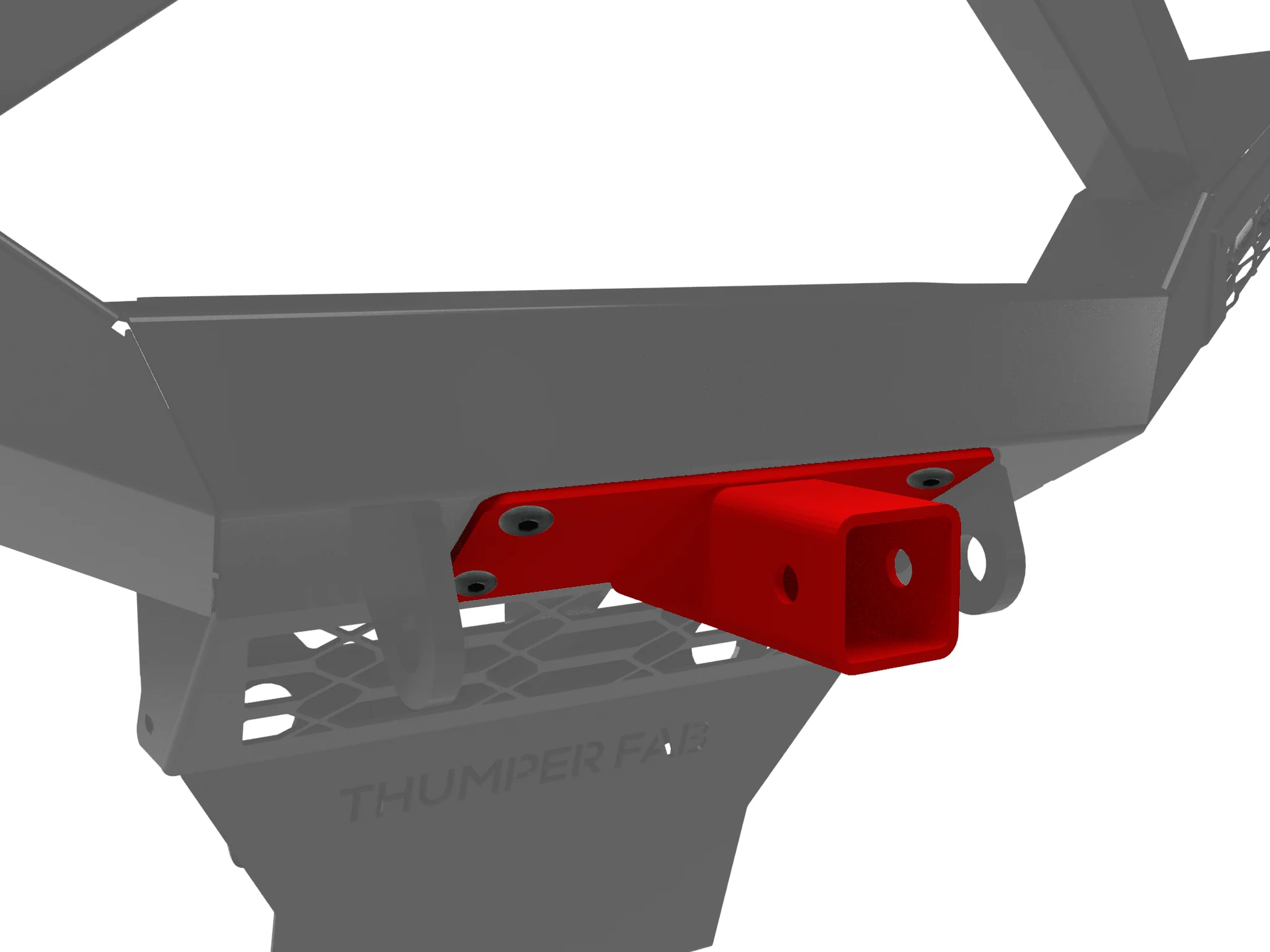 TF010504.C | 25+ Polaris Ranger XP 1000 Front Winch Bumper - HITCH OPTION - Image 3