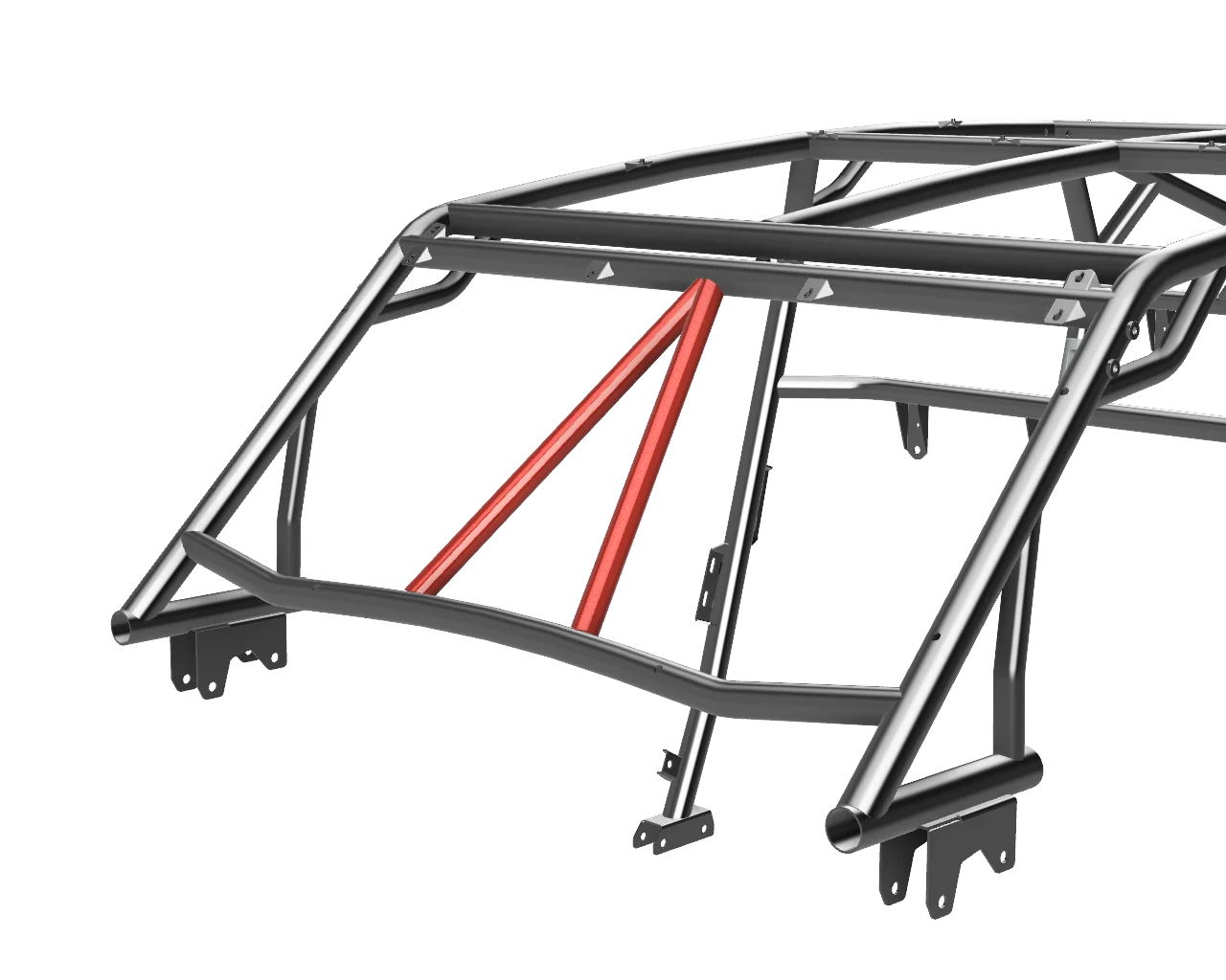 TF190201.FIHB |  Cage Option: Front Intrusion Bars HI-Brow, 24+ RZR XP 4 Seat