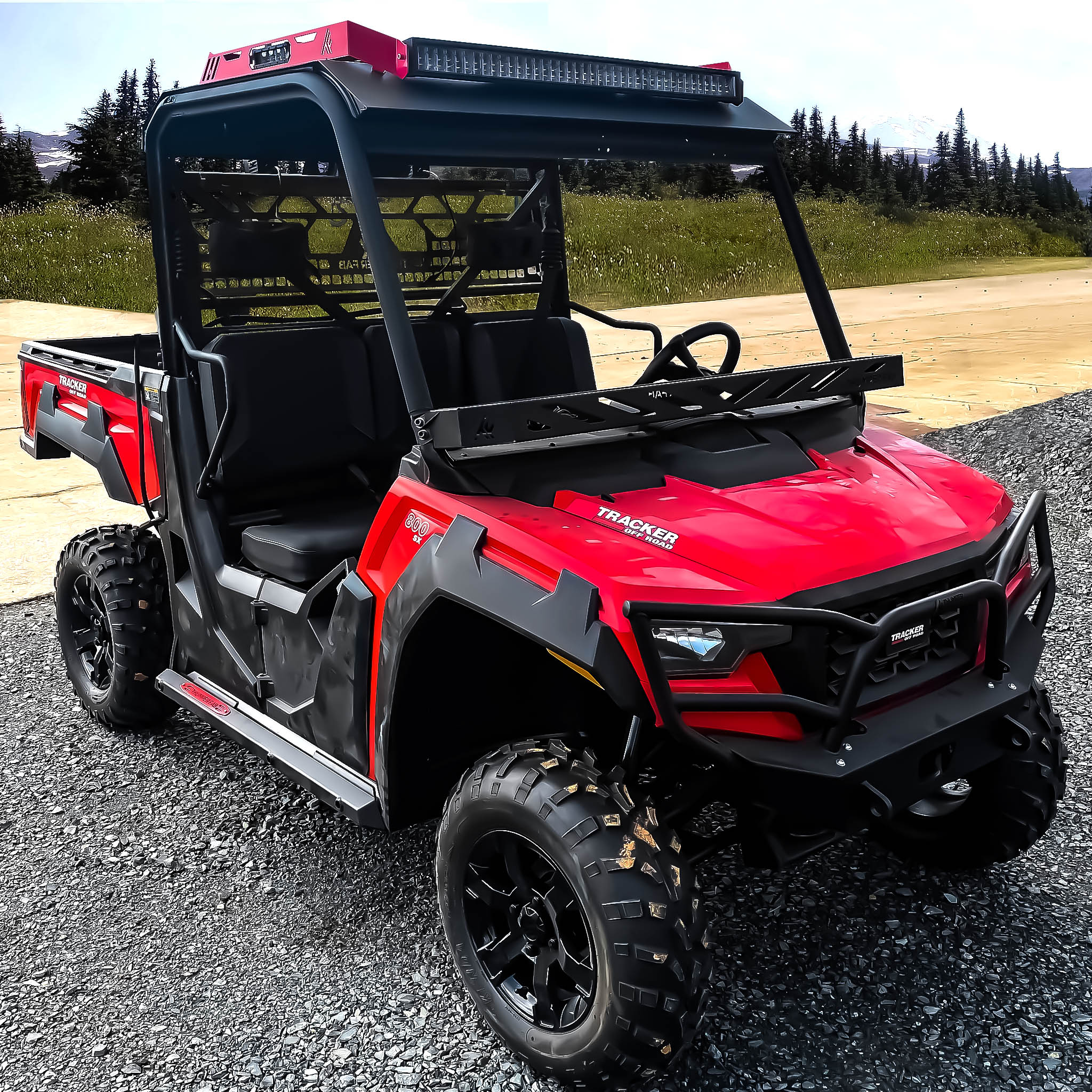 Tracker 800SX Winch Headache Rack - Image 4