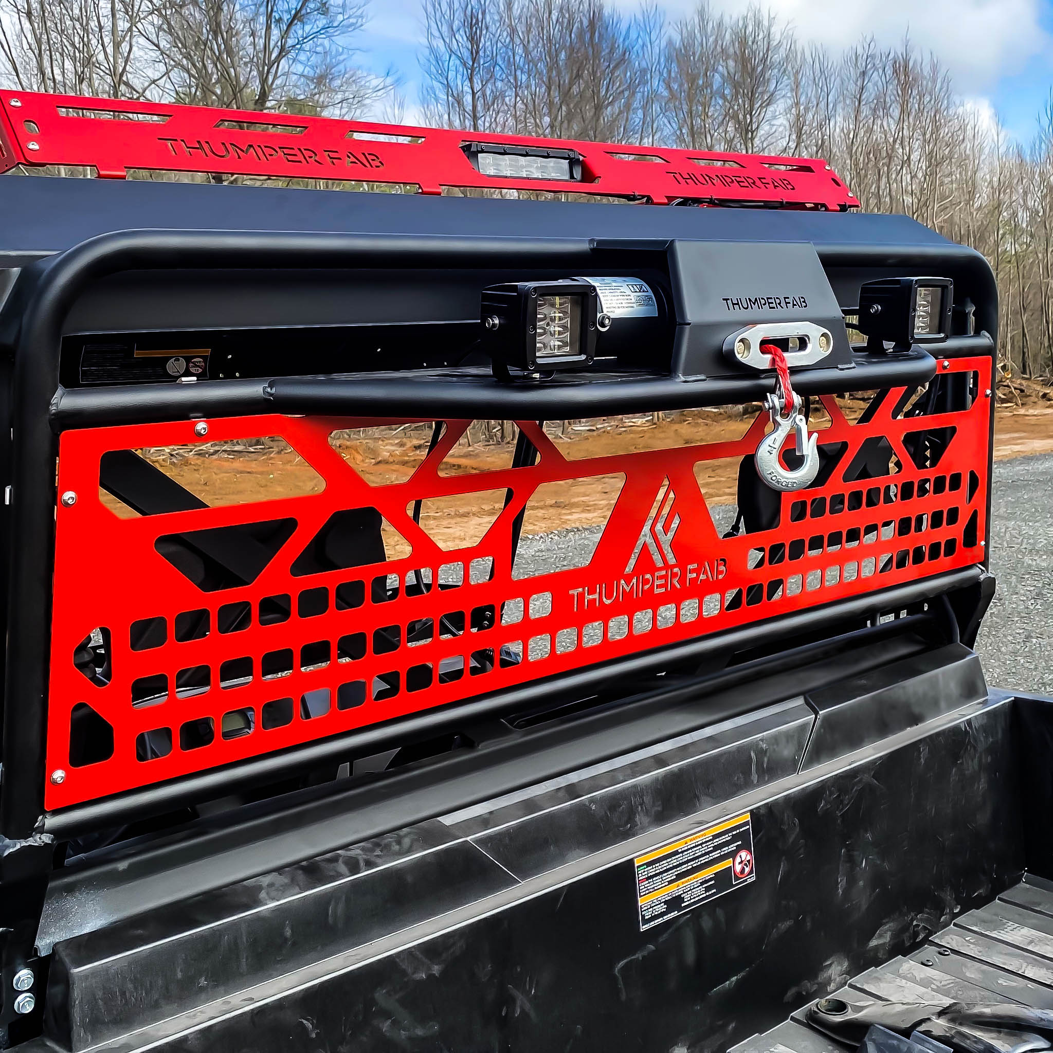 Tracker 800SX Winch Headache Rack - Image 5